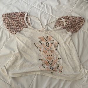 Miss me shirt vintage with lace medium size